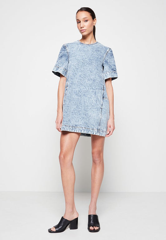 Nina Ricci COCOON BACK TUNIC IN DENIM. ZIPPER IN THE CENTER BACK (ZZO1X4Z55-K00) Women