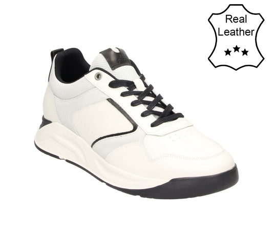 Bullboxer White - Black - Leather suede (7CI0100102_1121_A) Men