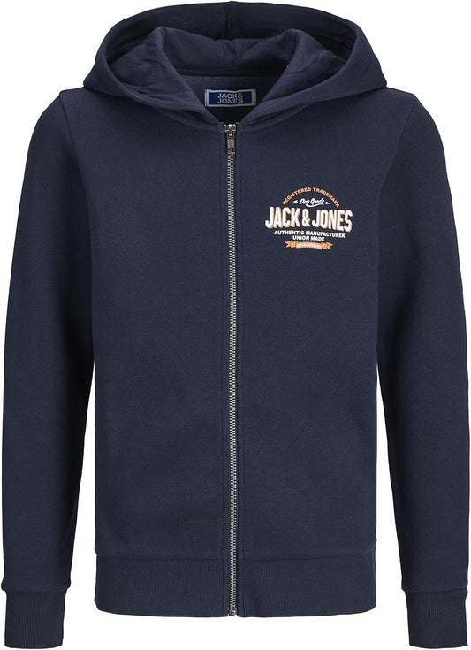 Jack & Jones Junior JJELOGO SWEAT ZIP HOOD 2C 24/25 NOOS JNR Navy Blazer (12258858-Navy Blazer) Kids
