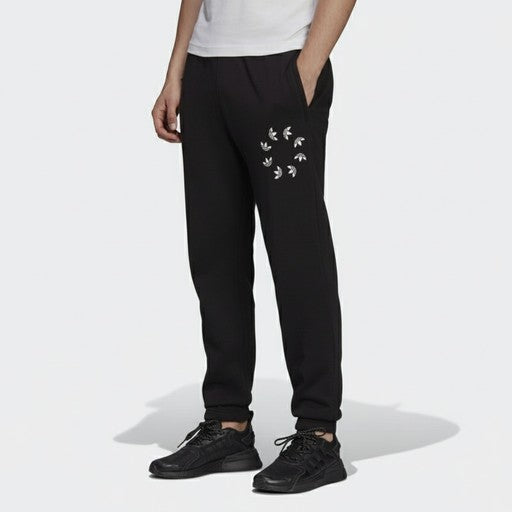 Adidas Originals Logo Circle Black Sweatpants, Men