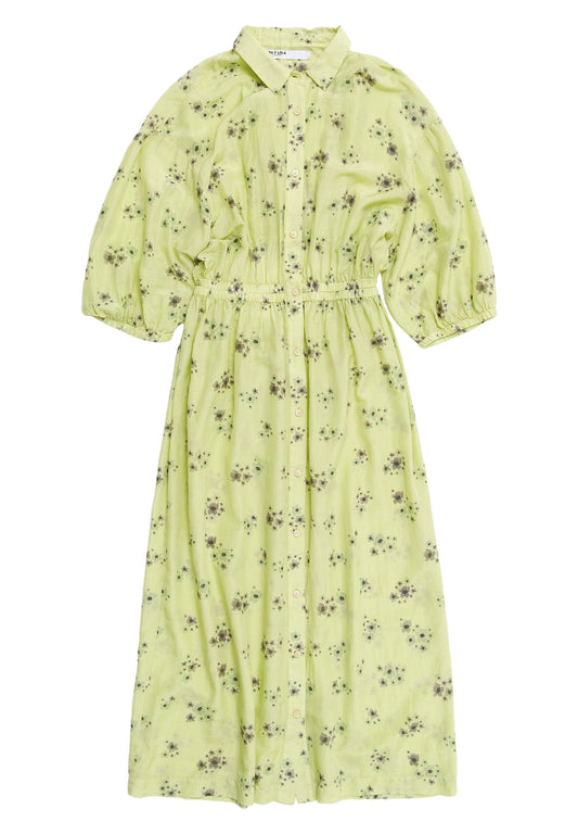BIMBA Y LOLA Green Acrylic Flowers fluid dress (B0E21C041-M11) Women