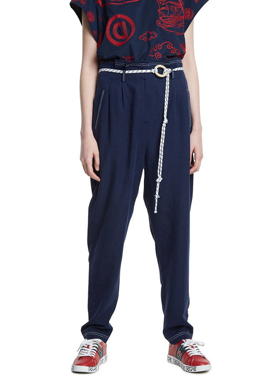 WOMAN WOVEN LONG TROUSERS Women