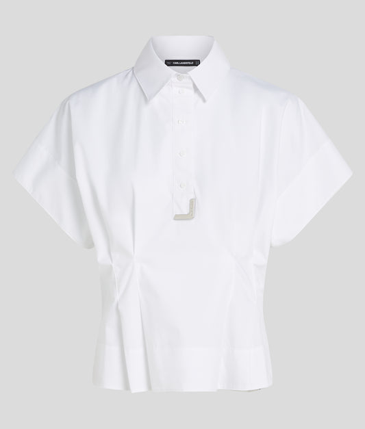 Karl Lagerfeld Metal Detail Poplin Shirt White (B1W11006100) Women