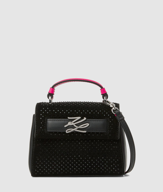 Karl Lagerfeld K/Autograph Tph Nano Rhn Pink Black Embellishment (B1W320801RC) Women