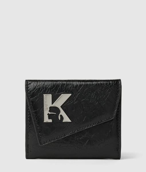 Karl Lagerfeld Jeans Klj Geo Lthr Wallet Shiny Gp Black (B1W32084999) Women