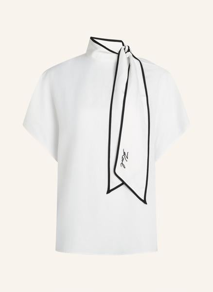 Karl Lagerfeld Linen Blend Piping Blouse (B2W11015) Women