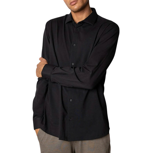 Clean Cut Copenhagen Formal Stretch Shirt (CC2402-BLACK) Men