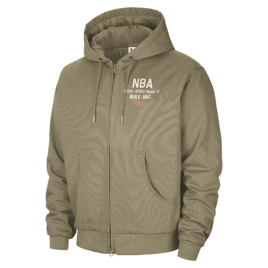 Team 31 Men's Nike NBA Jacket Neutral Olive/Hyper Crimson/Antique Brass/Hyper Crimson (FQ3590-276) Men
