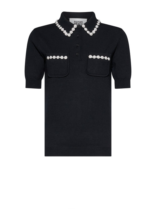 Silvian Heach Polo Aroi Black (GPP26357PO) Women