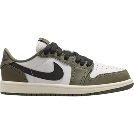 Jordan 1 Retro Low OG Medium Olive (PS) Kids