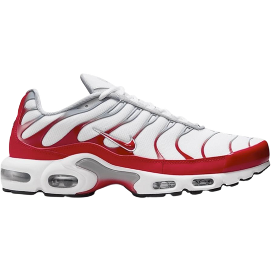 Nike Air Max Plus White University Red Wolf Grey Unisex