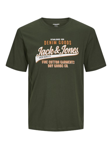 Jack & Jones Essentials JJELOGO TEE SS O-NECK 2 COL AW24 SN Kombu Green (12254862-KombuGreen) Men