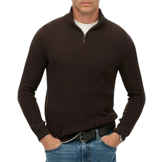 Superdry Cotton Texture Henley Half Zip Sweater (M6110682A-UF9) Men