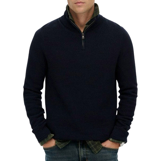 Superdry Cotton Texture Henley Half Zip Sweater (M6110682A-XKP) Men