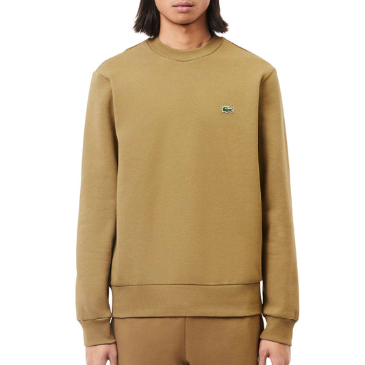 Lacoste Bio Cotton Fleece Crew Sweater Brown (SH9608-SIX) Men