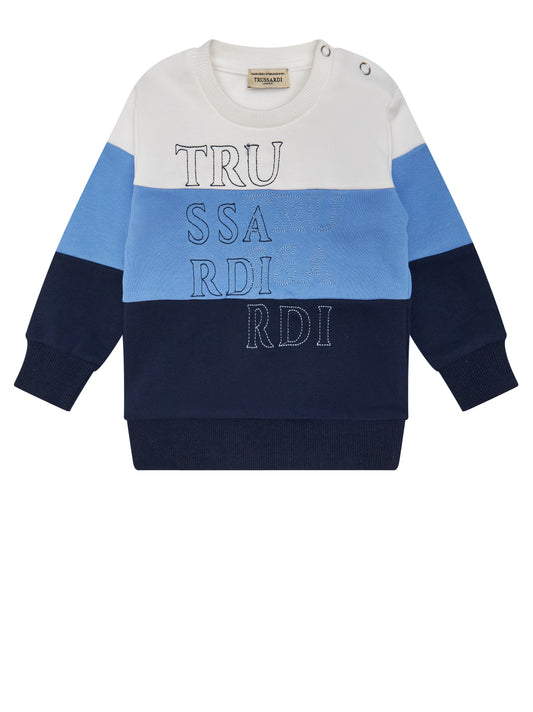Trussardi Junior Sweatshirt Venil Off-White / Bl / B (TIP26033FE) Kids