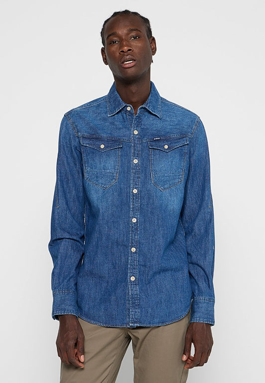 G-STAR Arc 3d slim shirt l\s Dark Blue (ZZO2JL704-T00) Men