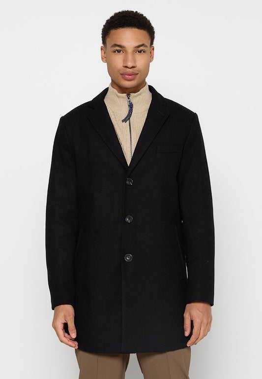 LERROS Revers Coat, Basic Black (ZZO27U229-Q00) Men