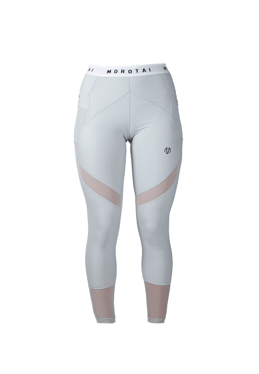 MOROTAI NAKA Mesh Performance Tights Light Grey (MOG41E017-C12) Women