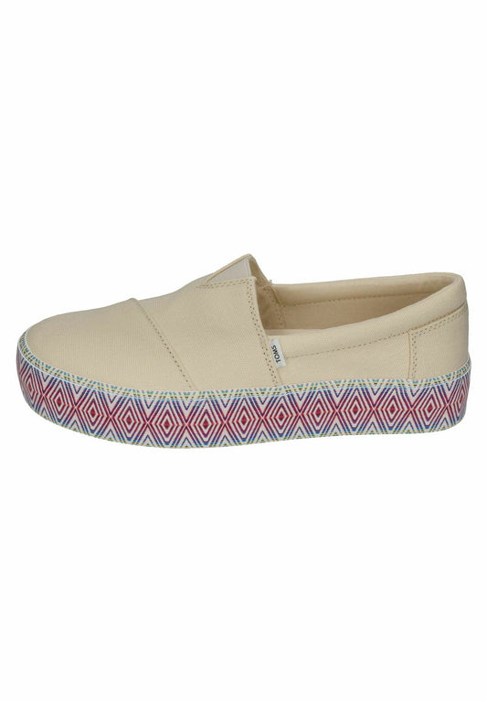 TOMS FENIX PLATFORM 10019814 - nat. canvas diamond Beige (TO311E0BZ-B11) Women