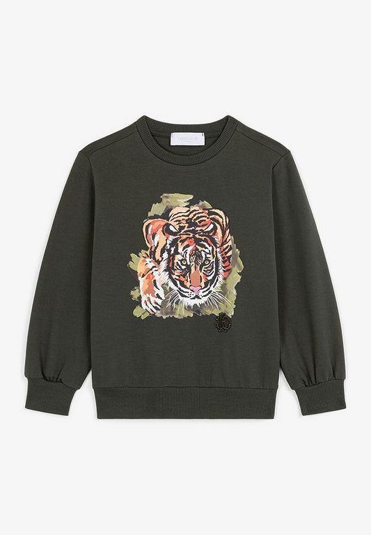 Roberto Cavalli Junior b sweatshirt tiger green (ZZO1RD1BG-M00) Kids