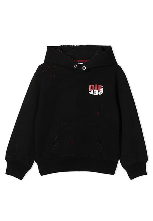 Diesel FELPA CON CAPPUCCIO - 10 Anni black (DI124K02J-Q11) Kids