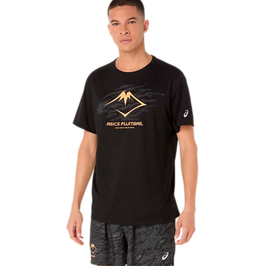 ASICS Fujitrail Logo Short Sleeve Black (2011D390-001) Men