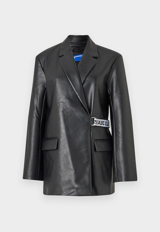 Karl Lagerfeld Jeans Klj Faux Leather Blazer Black (A1W14040999) Women