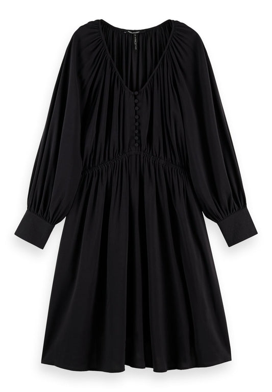 Scotch & Soda Shorter length dress with gathers in Ecovero Viscose (SC321C06A-Q11) Women