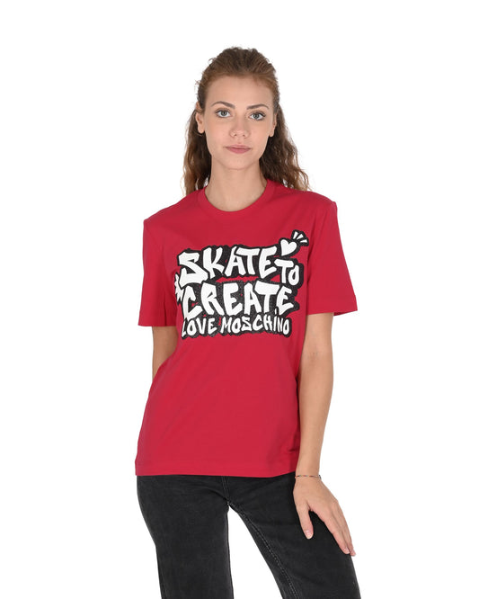 Love Moschino Red T-Shirt (101710) Women