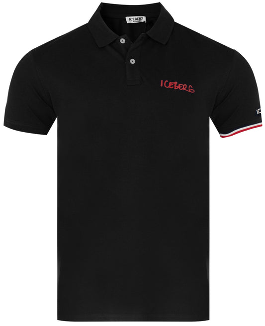 ICEBERG T Shirt POLO ICE4MPL01 BLACK (6678) Men