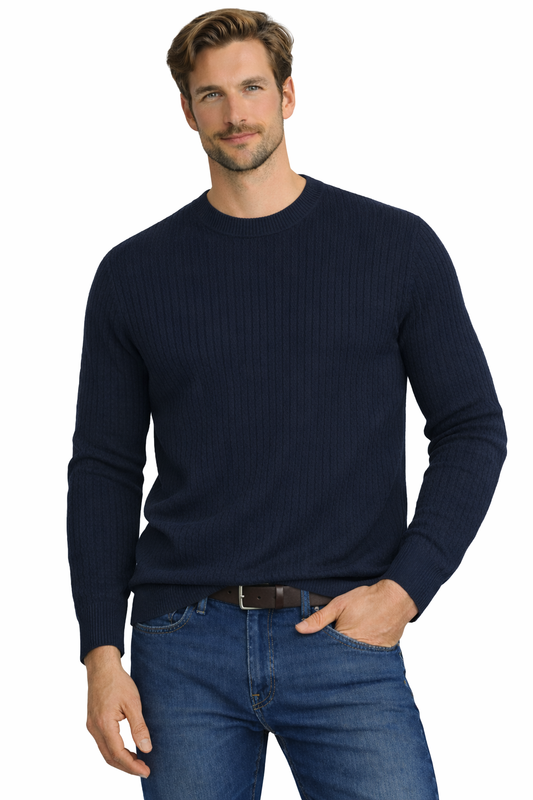 JACK&JONES Sweater Men's JPRBLUBARKLEY KNIT CREW NECK CH LN NIGHT SKY (9203) Men