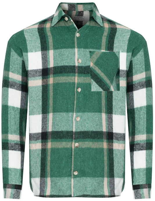 PLUS POSH Shirt Green Check (8417) Men