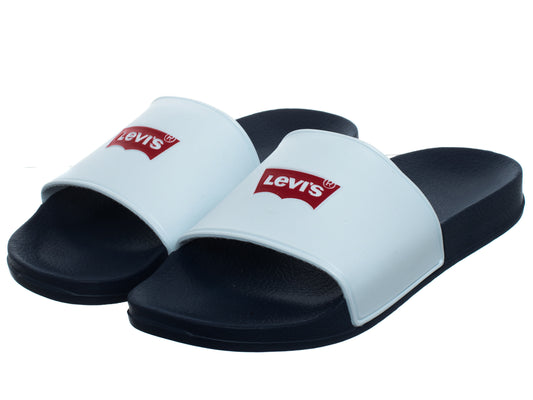 LEVI'S Slides POOL VPOL0187S WHITE NAVY 0122 (9493) Women