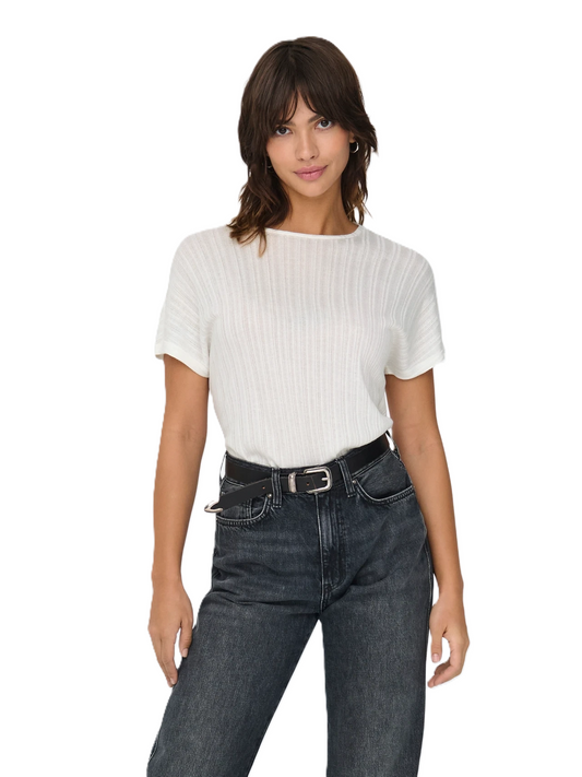 ONLY T SHIRT T Shirt ONLIRINA S/S O NECK TOP JRS NOOS 15349079 CLOUD DANCER (9650) Women