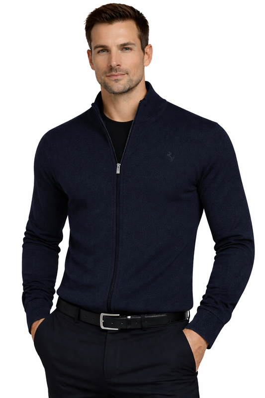POLO LARA Sweater Men's ROZPINANY Navy K (9347) Men