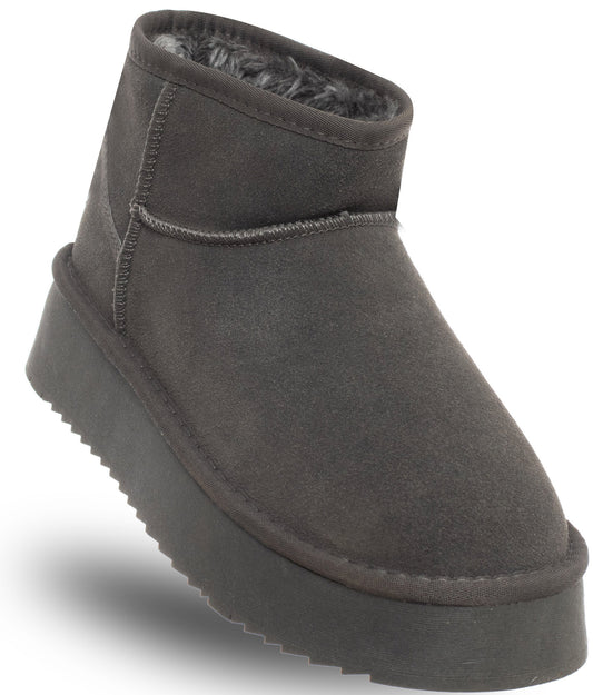 SOLO SOPRANI COUTURE Leather Ankle Boots SOLO SOPRANI COUNTURE SSW421P05/05 HUGH PLATFORM SHARK (8004) Women