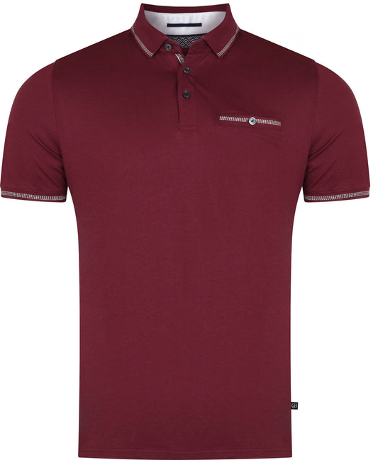 TED BAKER LONDON Men's T-shirt POLO MAROON TORTILA (5108) Men