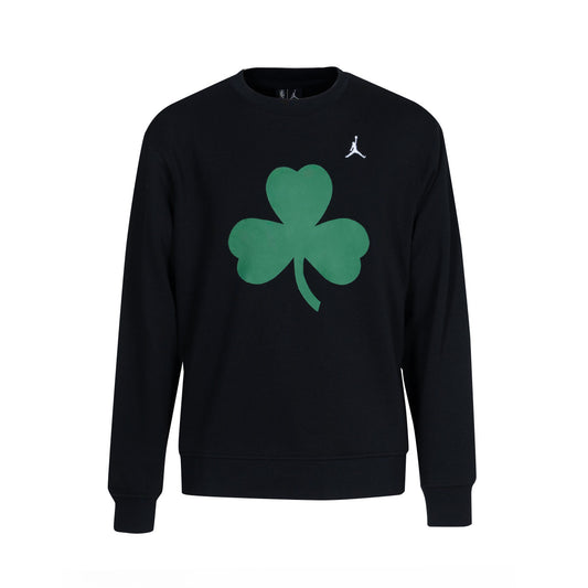 Jordan Sweatshirt Boston Celtics Jumpman Crew Courtside Statement Black (JR-EY2B7NBG3-CEL) Kids