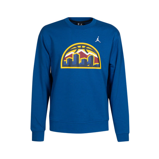 Jordan Sweatshirt Denver Nuggets Jumpman Crew Courtside Statement Rush Blue (JR-EY2B7NBG3-NUG) Kids