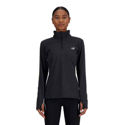 New Balance Sport Essentials Space Dye Quarter Zip black (WT41150-BKH) Women