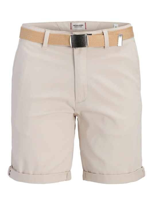 Tbowie Shorts Mg W. Belt Reg Moonbeam (12173470) Men